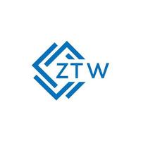 ztw La technologie lettre logo conception sur blanc Contexte. ztw Créatif initiales La technologie lettre logo concept. ztw La technologie lettre conception. vecteur