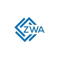 zwa La technologie lettre logo conception sur blanc Contexte. zwa Créatif initiales La technologie lettre logo concept. zwa La technologie lettre conception. vecteur