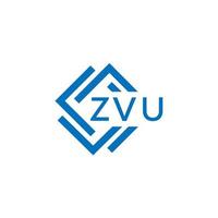 zvu La technologie lettre logo conception sur blanc Contexte. zvu Créatif initiales La technologie lettre logo concept. zvu La technologie lettre conception. vecteur