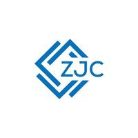 zjc La technologie lettre logo conception sur blanc Contexte. zjc Créatif initiales La technologie lettre logo concept. zjc La technologie lettre conception. vecteur