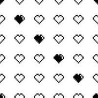 sans couture pixel cœur modèle échantillon vecteur