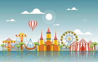 illustration de cirque et parc d'attractions