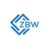 zbw La technologie lettre logo conception sur blanc Contexte. zbw Créatif initiales La technologie lettre logo concept. zbw La technologie lettre conception. vecteur