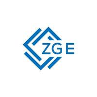 zge La technologie lettre logo conception sur blanc Contexte. zge Créatif initiales La technologie lettre logo concept. zge La technologie lettre conception. vecteur