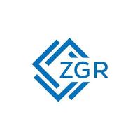 zgr La technologie lettre logo conception sur blanc Contexte. zgr Créatif initiales La technologie lettre logo concept. zgr La technologie lettre conception. vecteur