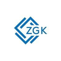 zgk La technologie lettre logo conception sur blanc Contexte. zgk Créatif initiales La technologie lettre logo concept. zgk La technologie lettre conception. vecteur