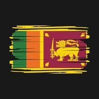 vecteur de brosse drapeau sri lanka