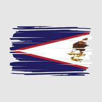 vecteur de brosse drapeau samoa américain