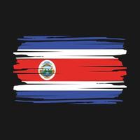 vecteur de brosse drapeau costa rica