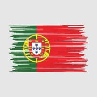 brosse drapeau du Portugal vecteur