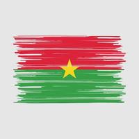 brosse drapeau burkina faso vecteur