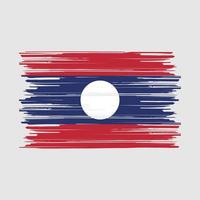 Laos drapeau brosse vecteur