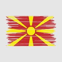 pinceau drapeau macédoine du nord vecteur