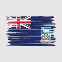 pinceau drapeau des îles malouines vecteur