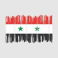 drapeau de la syrie brosse illustration vectorielle vecteur