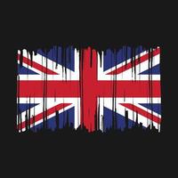 drapeau britannique brosse illustration vectorielle vecteur