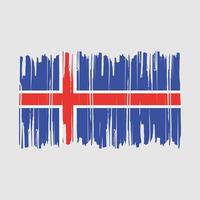 drapeau de l'islande brosse illustration vectorielle vecteur