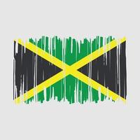 drapeau de la jamaïque brosse illustration vectorielle vecteur