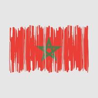 drapeau maroc brosse illustration vectorielle vecteur