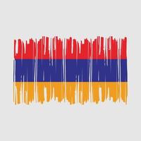 drapeau de l'arménie brosse illustration vectorielle vecteur