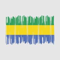 drapeau gabon brosse illustration vectorielle vecteur