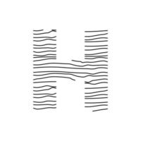 initiale h abstrait ligne logo vecteur