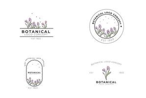 minimal féminin moderne botanique floral organique naturel abstrait crocus saisonnier création de logo classique vecteur