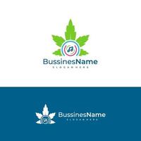 la musique cannabis logo vecteur modèle. Créatif cannabis logo conception concepts