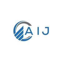 aij plat comptabilité logo conception sur blanc Contexte. aij Créatif initiales croissance graphique lettre logo concept. aij affaires la finance logo conception. vecteur