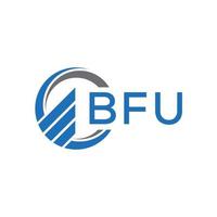 bfu plat comptabilité logo conception sur blanc Contexte. bfu Créatif initiales croissance graphique lettre logo concept. bfu affaires la finance logo conception. vecteur