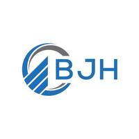 bjh plat comptabilité logo conception sur blanc Contexte. bjh Créatif initiales croissance graphique lettre logo concept. bjh affaires la finance logo conception. vecteur