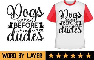 conception de t-shirt svg chien vecteur