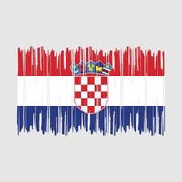 brosse drapeau croatie vecteur