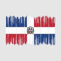 brosse de drapeau de la république dominicaine vecteur