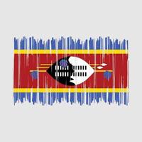 brosse drapeau swaziland vecteur