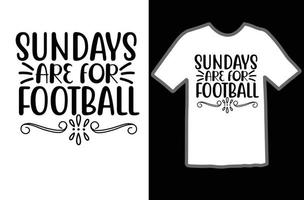 les dimanches sont pour Football svg t chemise conception vecteur
