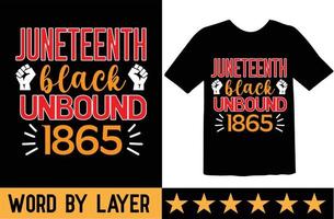 juneteenth svg t chemise conception vecteur