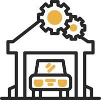 conception d'icône de vecteur d'atelier de réparation de voiture