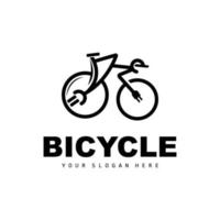 électrique vélo logo, véhicule conception, sport bicyclette vecteur, bicyclette modèle icône illustration vecteur