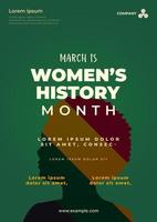 aux femmes histoire mois. aux femmes journée fête affiche conception sur Mars 8e. vecteur