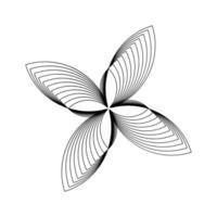 géométrique fractale fleur forme vecteur