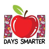100 journées plus intelligent retour à école vecteur