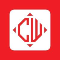 Créatif Facile initiale monogramme cw logo conceptions. vecteur