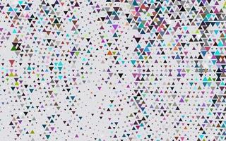 modèle vectoriel multicolore clair, arc-en-ciel avec cristaux, triangles.