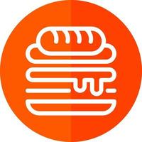 conception d'icône vectorielle sandwich cubain vecteur