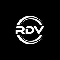 rdv lettre logo conception dans illustration. vecteur logo, calligraphie dessins pour logo, affiche, invitation, etc.