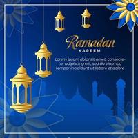 modèle de médias sociaux du ramadan vecteur