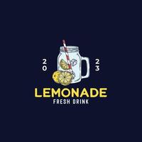 Frais limonade boisson logo illustration vecteur modèle