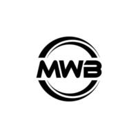 mwb lettre logo conception dans illustration. vecteur logo, calligraphie dessins pour logo, affiche, invitation, etc.