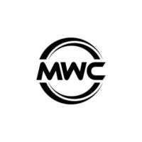 mwc lettre logo conception dans illustration. vecteur logo, calligraphie dessins pour logo, affiche, invitation, etc.